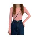 Suéter Feminino De Manga Longa Com Gola Redonda, Tricô, Moda Outono Inverno, Pullover Básico Sólido Suéter Feminino De Manga Longa Com Gola Redonda, Tricô, Moda Outono Inverno, Pullover Básico Sólido