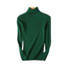 Suéter Feminino De Manga Longa Tricotado Com Gola Alta, Pullover Macio E Quente Para Outono E