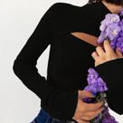 Suéter Feminino De Tricô Gola Alta Manga Longa Casual Pulôver Moda Coreana Outono Inverno