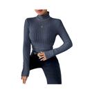 Suéter Feminino De Tricô Gola Alta Manga Longa Elegante Ajuste Fino Casual Pulôver Top Básico Da Suéter Feminino De Tricô Gola Alta Manga Longa Elegante Ajuste Fino Casual Pulôver Top Básico Da