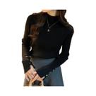 Suéter Feminino De Tricô Gola Alta Manga Longa Slim Fit Outono Inverno Macio Pulôver Streetwear Suéter Feminino De Tricô Gola Alta Manga Longa Slim Fit Outono Inverno Macio Pulôver Streetwear