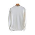 Suéter Feminino De Tricô Gola Alta Manga Longa Slim Macio E Quente Para Outono Inverno - Moda Top