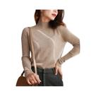 Suéter Feminino De Tricô Gola Alta Manga Longa Slim Macio Quente Para Outono Inverno - Blusa Da Moda Suéter Feminino De Tricô Gola Alta Manga Longa Slim Macio Quente Para Outono Inverno - Blusa Da Moda