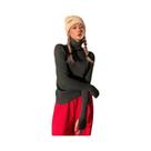 Suéter Feminino De Tricô Gola Alta Slim Fit Quente De Inverno Cor Sólida Estilo Coreano