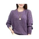 Suéter Feminino De Tricô Vazado Para Primavera, Blusa Solta De Manga Longa Da Moda