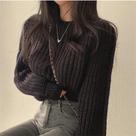 Suéter Feminino De Tricô Vintage Harajuku Solto De Manga Longa, Macio E Quente, Elegante Para