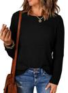 Suéter feminino EVALESS, moderno, de grandes dimensões, tricotado preto