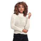 Suéter Feminino Gola Alta Liso Malha Canelada Blusa Grossa Inverno Blusinha Manga Longa Outono Casual Moderna Chic
