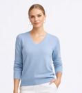 Suéter Feminino Gola V em Tricot Rovitex Azul