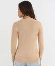 Suéter Feminino Liso Gola Careca Marisa Bege-49145 Suéter Feminino Liso Gola Careca Marisa Bege-49145