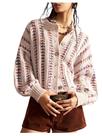 Suéter feminino Milumia listrado, tricotado, multicolorido