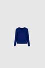 Suéter Feminino Miose Decote V Azul