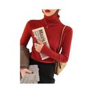 Suéter Feminino Slim Fit De Cor Sólida Com Gola Alta, Manga Longa, Casual, Tricotado, Pullover Para Suéter Feminino Slim Fit De Cor Sólida Com Gola Alta, Manga Longa, Casual, Tricotado, Pullover Para