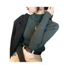 Suéter Feminino Slim Fit De Manga Longa Tricotado, Pullover De Moda Para Outono E Inverno, Blusas Suéter Feminino Slim Fit De Manga Longa Tricotado, Pullover De Moda Para Outono E Inverno, Blusas