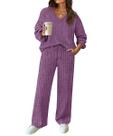 Suéter feminino TIYOMI, tamanho grande, 3 x roxo, 2 peças