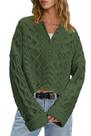 Suéter LAMISSCHE Cable Knit Cropped Oversize para mulheres