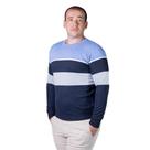 Suéter Listrado Tricôt Masculino Broken Rules 590168 Azul