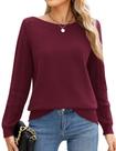 Suéter LOMON Chic Thin Cable Knit de manga comprida para mulheres