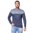 Suéter Masculino Balboa Tricot Listras Marinho/Cinza