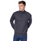 Suéter Masculino Broken Rules Gola Alta Zíper Cinza Escuro