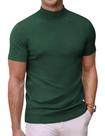 Suéter masculino COOFANDY de manga curta com gola simulada verde