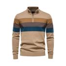 Suéter Masculino De Algodão Com Zíper E Gola Alta Em Patchwork, Quente E Casual Para O Inverno Suéter Masculino De Algodão Com Zíper E Gola Alta Em Patchwork, Quente E Casual Para O Inverno