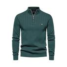 Suéter Masculino De Algodão Quente Com Zíper, Gola Alta, Tricotado, Alta Qualidade, Outono/Inverno Suéter Masculino De Algodão Quente Com Zíper, Gola Alta, Tricotado, Alta Qualidade, Outono/Inverno