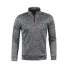 Suéter Masculino De Gola Alta Com Zíper, Tricô Torcido, Cor Sólida, Para Outono Suéter Masculino De Gola Alta Com Zíper, Tricô Torcido, Cor Sólida, Para Outono