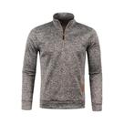 Suéter Masculino De Gola Alta Com Zíper, Tricô Torcido, Cor Sólida, Para Outono