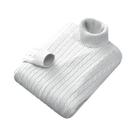 Suéter Masculino De Gola Alta Em Cor Sólida, Pullover Tricotado Casual, Elástico Para Outono E