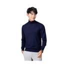 Suéter Masculino De Gola Alta Em Mistura De Cashmere E Algodão Para Outono Inverno