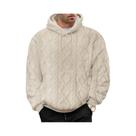 Suéter Masculino De Inverno Com Capuz Em Veludo Jacquard Dupla Face, Estilo Esportivo