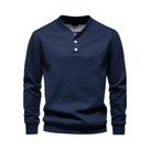 Suéter Masculino De Inverno Com Forro De Lã E Botões, Cor Sólida, Casual, AIOPESON Suéter Masculino De Inverno Com Forro De Lã E Botões, Cor Sólida, Casual, AIOPESON