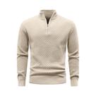 Suéter Masculino De Inverno Com Zíper, Gola Alta, Malha Waffle, Manga Comprida, Cor Lisa E Macia. Suéter Masculino De Inverno Com Zíper, Gola Alta, Malha Waffle, Manga Comprida, Cor Lisa E Macia.