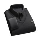 Suéter Masculino De Inverno Grosso Com Gola Polo Forrado Em Fleece - Moda Casual De Negócios Suéter Masculino De Inverno Grosso Com Gola Polo Forrado Em Fleece - Moda Casual De Negócios