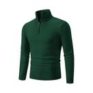 Suéter Masculino De Inverno Quente Em Algodão Com Gola Alta E Zíper, Cor Sólida, Tricotado Suéter Masculino De Inverno Quente Em Algodão Com Gola Alta E Zíper, Cor Sólida, Tricotado