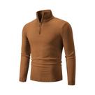Suéter Masculino De Inverno Quente Em Algodão Com Gola Alta E Zíper, Cor Sólida, Tricotado Suéter Masculino De Inverno Quente Em Algodão Com Gola Alta E Zíper, Cor Sólida, Tricotado