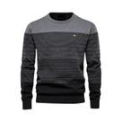 Suéter Masculino De Inverno Quente Em Algodão Com Gola O E Detalhes Em Tricô, Moda Casual AIOPESON