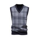 Suéter Masculino De Tricô Com Decote Em V, Quente Para Outono E Inverno, Estampa De Diamante, Casual Suéter Masculino De Tricô Com Decote Em V, Quente Para Outono E Inverno, Estampa De Diamante, Casual