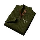 Suéter Masculino De Tricô Gola Redonda Com Gola Alta E Estampa Integral Para Outono/Inverno - Casual Suéter Masculino De Tricô Gola Redonda Com Gola Alta E Estampa Integral Para Outono/Inverno - Casual