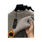 Suéter Masculino De Veludo Com Gola Redonda, Casual, De Marca De Designer, Com Bordado De Pônei,