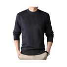 Suéter Masculino De Veludo Grosso Liso Casual Para Outono/Inverno