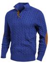 Suéter masculino JMIERR, tricotado, fino, colarinho, lã