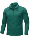 Suéter masculino KEFITEVD, pulôver com zíper, forrado de lã, verde