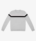 Sueter Masculino Listrado Tricot Diametro Cinza