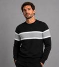 Suéter Masculino Listrado Tricot Diametro Preto Suéter Masculino Listrado Tricot Diametro Preto