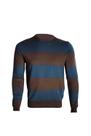 Suéter Masculino Menzo Listrado Azul E Marrom