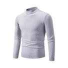 Suéter Masculino Oversized De Gola Redonda Em Tricô, Quente, Cor Sólida, Pullover Elástico Para O