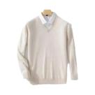 Suéter Masculino plus Size De Cashmere Com Decote Em V, Malha Quente Para Outono E Inverno Suéter Masculino plus Size De Cashmere Com Decote Em V, Malha Quente Para Outono E Inverno
