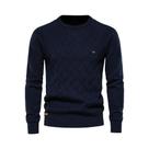 Suéter Masculino Quente De Tricô Gola Redonda Manga Longa Cor Sólida Moda Inverno AIOPESON